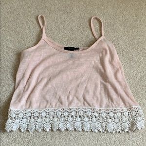 pink crop top
